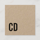 クラフトモダンブカッコいい・ブラック・モノグラム・コンサルタント スクエア名刺 (正面)