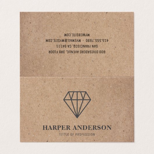 クラフトモダンブラックダイヤモンドロゴジュエリー事業 名刺 (外部フラット)