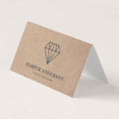クラフトモダンブラックダイヤモンドロゴジュエリー事業 名刺 (正面)