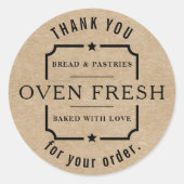 クラフトモダンブ素朴ラックスサンキューベーカリー ラウンドシール (正面)