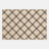 クラフトモダンプレイド休日ラッピング紙 ラッピングペーパーシート (正面)