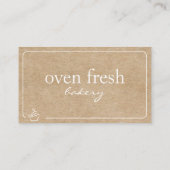 クラフトモダンホワイトカップケーキベーカリー 名刺 (裏面)