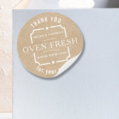クラフトモダンホワ素朴イトサンキューベーカリー ラウンドシール