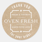 クラフトモダンホワ素朴イトサンキューベーカリー ラウンドシール (正面)