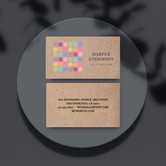 クラフトモダンマカロンカラフルベーカリープロ 名刺