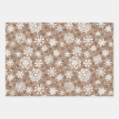 クラフトモダン白黒レッド素朴クリスマスギフト ラッピングペーパーシート (正面3)