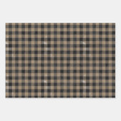 クラフトモダン白黒レッド素朴クリスマスギフト ラッピングペーパーシート (正面2)