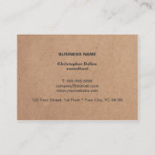 クラフトモダン紙グレイ白幾何学模様 名刺 (裏面)