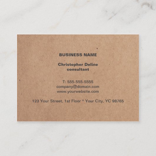 クラフトモダン紙グレイ白幾何学模様 名刺 (裏面)