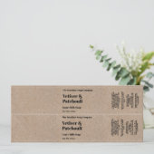 クラフトモダン紙スタイルソープベリーバンド2" x 9" 招待状 (スタンド正面)