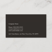 クラフトモダン紙ダークカッコいいグレーコンサルタント 名刺 (裏面)