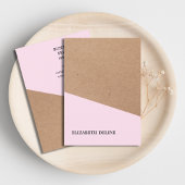 クラフトモダン紙バラインテリア設計者 名刺