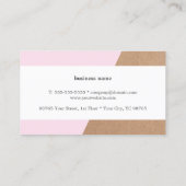 クラフトモダン紙バラホワイトジオメトリック 名刺 (裏面)