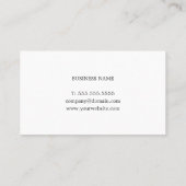 クラフトモダン紙バラホワイトジオメトリック 名刺 (裏面)