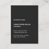 クラフトモダン紙ブラックカッコいいモノグラムコンサルタント 名刺 (裏面)