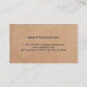 クラフトモダン紙ブルーストライプ美容師 名刺 (裏面)