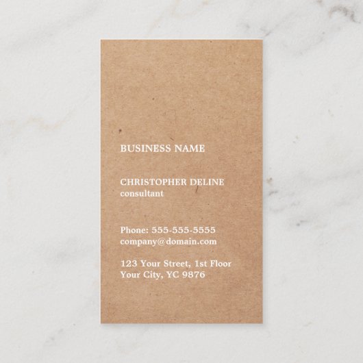 クラフトモダン紙ホワイトモノグラムカッコいいコンサルタント 名刺 (裏面)