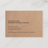 クラフトモダン紙ライトピンクホワイトジオメトリック 名刺 (裏面)