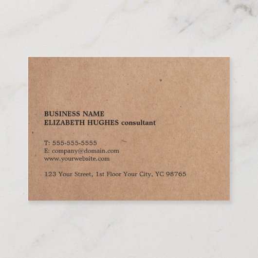 クラフトモダン紙ライトピンクホワイトジオメトリック 名刺 (裏面)