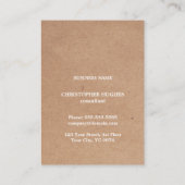 クラフトモダン紙（印刷）ホワイトモノグラム 名刺 (裏面)