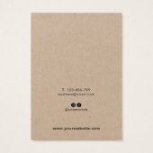 クラフトモダン素朴ジュエリーイヤリング表示カード (裏面)