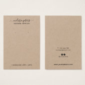 クラフトモダン素朴ジュエリーイヤリング表示カード (正面&裏面)