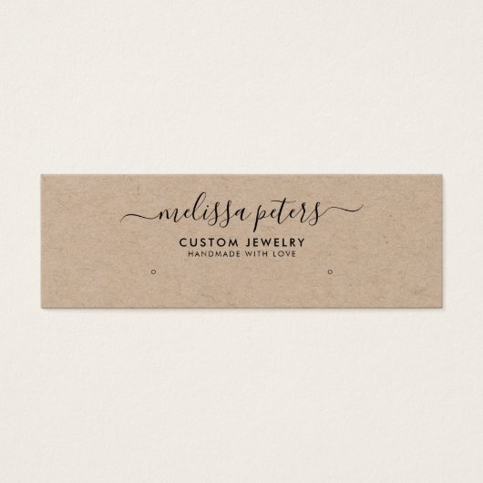 クラフトモダン素朴ジュエリーイヤリング表示カード (正面)