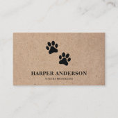 クラフトモダン美しいシンプルペットケアプロフェッショナル 名刺 (正面)