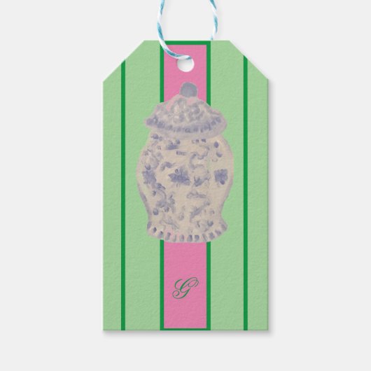 クラフトモノグラムグリーンチノワセリージンジャージャール ギフトタグ (正面)