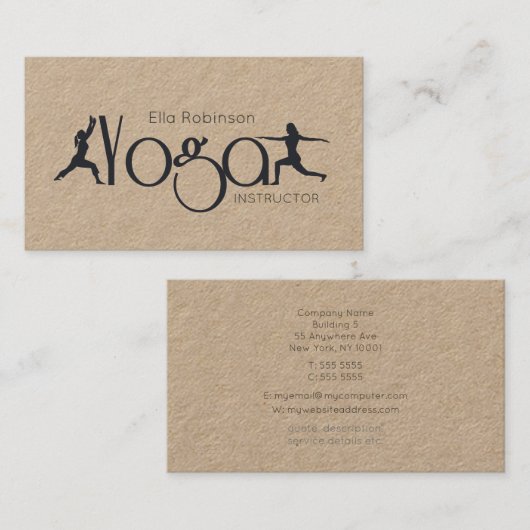 クラフトヨガフィットネスパーソナルトレーナージム 名刺 (正面/裏面)