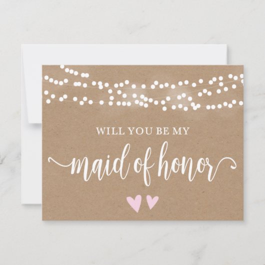 クラフトライトが私のメイド・オブ・オーナー（花嫁付き添い人） 招待状 (正面)