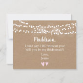 クラフトライトはです私の新婦付添人決定します 招待状 (裏面)