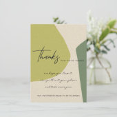 クラフトライムグリーン企業の抽象芸術ロゴ サンキューカード (スタンド正面)