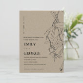 クラフトラインスケッチフローラ我々は結び目招待状 サンキューカード (スタンド正面)