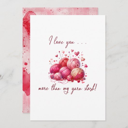 クラフトラバーズ編み物バレンタイン 招待状 (正面/裏面)