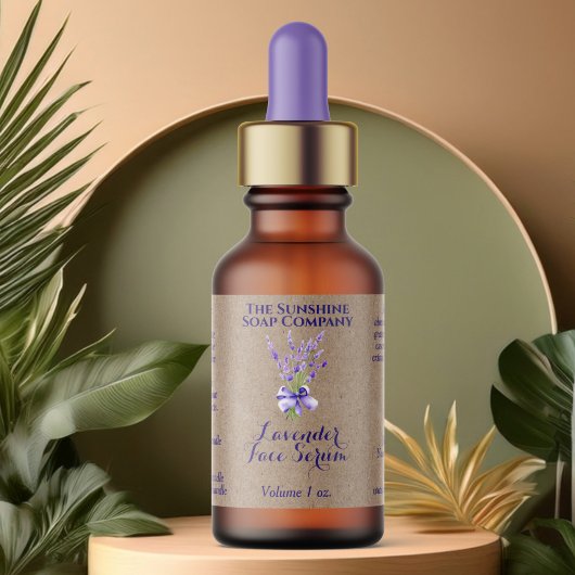 クラフトラベンダードロッパーボトルラベル2.375 x 1.25 ラベル