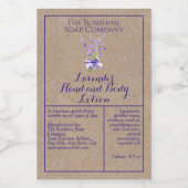 クラフトラベンダー防水化粧品ボトルラベル フードラベル (シングルラベル)