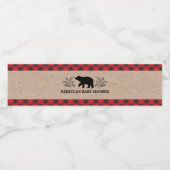 クラフトランバージャックベビーベイビーシャワー ペットボトルラベル (シングルラベル)