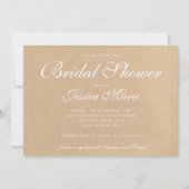 クラフトリサイクル紙ブライダルシャワー 招待状 (正面)