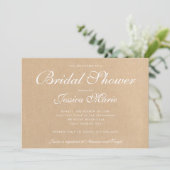 クラフトリサイクル紙ブライダルシャワー 招待状 (スタンド正面)