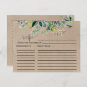 クラフトリーフブライダルシャワーレシピカード ポストカード (正面/裏面)