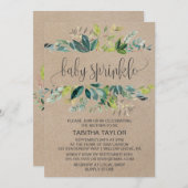 クラフトリーフベビー散布 招待状 (正面/裏面)