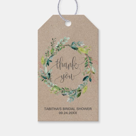 クラフトリーフリースサンキュービター ギフトタグ (正面)