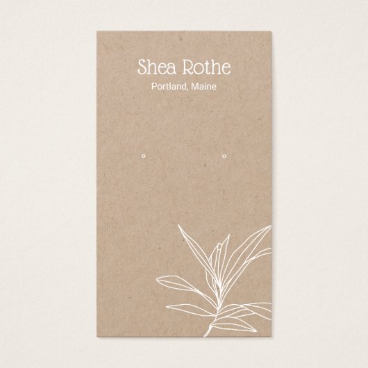 クラフトリーフ分岐イヤリングディスプレイカード (正面)