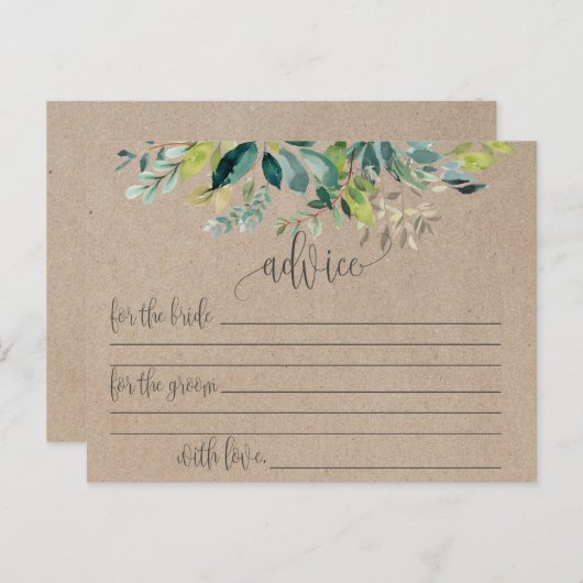 クラフトリーフ結婚アドバイスカード アドバイスカード (正面/裏面)