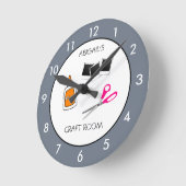 クラフトルーパーソナライズされたムの丸時計 ラウンド壁時計 (傾斜)