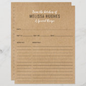 クラフトレシピカードのキッチ素朴ンから (正面/裏面)