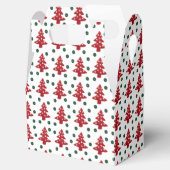 クラフトレッドクリスマスツリーズボタンバウブル フェイバーボックス (オープン)