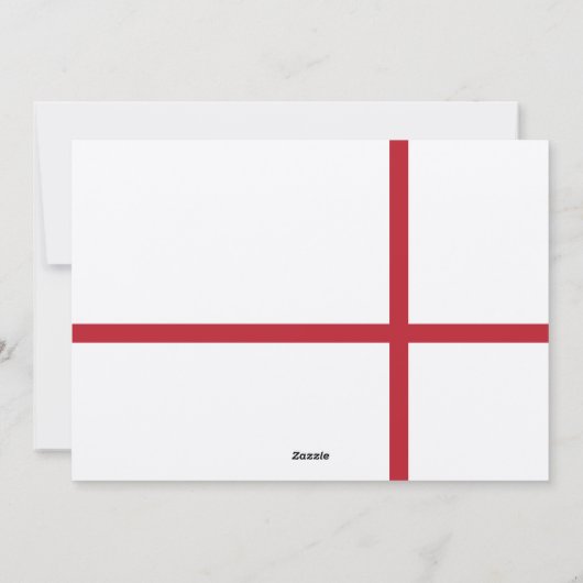 クラフトレッドグリーンギフトボウフォトメリークリスマス シーズンカード (裏面)