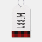 クラフトレッドバッファロープレイド&メリークリスマス ギフトタグ (正面)